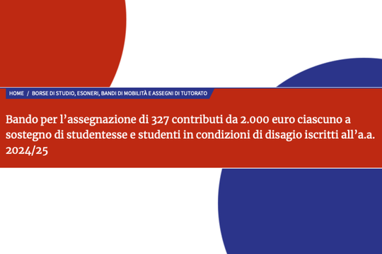 Contributi per chi si trova in condizioni di disagio Contributi per chi si trova in condizioni di disagio